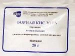 Борная кислота с тальком, 20 г пудра порошкообразная гигиеническая пакет